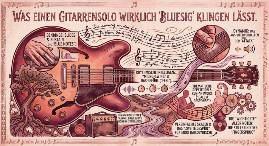 Was einen Gitarrensolo wirklich "bluesig" klingen lässt